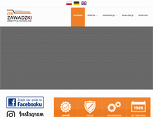 Tablet Screenshot of dachy-zrbzawadzki.pl